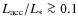 $L_{\rm acc}/L_* \ga 0.1$
