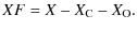 $\displaystyle XF = X - X_{\rm C}-X_{\rm O}.$
