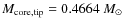 $M_{\rm core, tip} =0.4664~M_{\odot}$