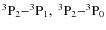 $\rm ^3P_2{-}^3P_1,\ ^3P_2{-}^3P_0$
