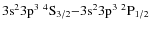 $\rm 3s^23p^3\ ^4S_{3/2}{-}3s^23p^3\ ^2P_{1/2}$