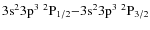 $\rm 3s^23p^3\ ^2P_{1/2}{-}3s^23p^3\ ^2P_{3/2}$