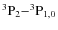 $\rm ^3P_2{-}^3P_{1,0}$
