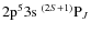 ${\rm 2p^53s}\ ^{(2S+1)}{\rm P}_J$