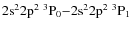 $\rm 2s^22p^2\ ^3P_0{-}2s^22p^2\ ^3P_1$
