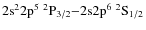$\rm 2s^22p^5\ ^2P_{3/2}{-}2s2p^6\ ^2S_{1/2}$