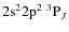 ${\rm 2s^22p^2\ ^3P}_J$