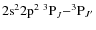 ${\rm 2s^22p^2\ ^3P}_J{-}^3{\rm P}_{J'}$