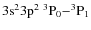 $\rm 3s^23p^2\ ^3P_0{-}^3P_1$