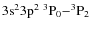 $\rm 3s^23p^2\ ^3P_0{-}^3P_2$