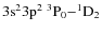 $\rm 3s^23p^2\ ^3P_0{-}^1D_2$
