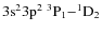 $\rm 3s^23p^2\ ^3P_1{-}^1D_2$