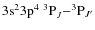 ${\rm 3s^23p^4\ ^3P}_J{-}^3{\rm P}_{J'}$