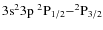 $\rm 3s^23p\ ^2P_{1/2}{-}^2P_{3/2}$