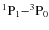 $\rm ^1P_1{-}^3P_0$