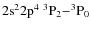 $\rm 2s^22p^4\ ^3P_2{-}^3P_0$