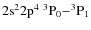$\rm 2s^22p^4\ ^3P_0{-}^3P_1$