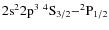$\rm 2s^22p^3\ ^4S_{3/2}{-}^2P_{1/2}$