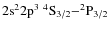 $\rm 2s^22p^3\ ^4S_{3/2}{-}^2P_{3/2}$