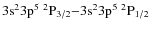 $\rm 3s^23p^5\ ^2P_{3/2}{-}3s^23p^5\ ^2P_{1/2}$