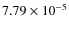$7.79\times 10^{-5}$