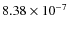 $8.38\times 10^{-7}$