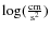 $\log(\frac{\rm cm}{\rm s^2})$