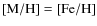 $\ensuremath{{{\rm [M/H]}}} =\ensuremath{{{\rm [Fe/H]}}} $