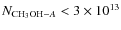 $N_{{\rm
CH_3OH}{-}A}<3\times 10^{13}$