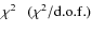 $\chi^2 \ \ \ (\chi^2/{\rm d.o.f.})$
