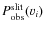 $P^{\rm slit}_{\rm obs}(v_i)$