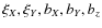 ${\xi_X,\xi_Y,b_X,b_Y,b_z}$