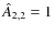 $\hat{A}_{2,2}=1$