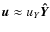 $\vec{u}\approx u_Y\vec{\hat{Y}}$