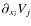 $\partial_{x_i} V_j$