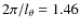 $ 2 \pi / l_\theta = 1.46 $