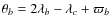 $ \theta_b = 2 \lambda_b -
\lambda_c + \varpi_b $