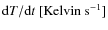 ${\rm d}T/{\rm d}t\ [{\rm Kelvin}~{\rm s}^{-1}]$