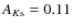 $A_{K{\rm s}} = 0.11$