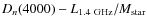 $D_n(4000)-L_{1.4~{\rm GHz}} /M_{\rm star}$