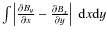 $\int \left\vert \frac{\partial B_y}{\partial x}-\frac{\partial B_x}{\partial y} \right\vert \; {\rm d}x {\rm d}y$