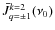 $\bar{J}_{q=\pm1}^{k=2} (\nu_{0}) $