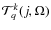 $\mathcal{T}_q^{k}
(j,\Omega)$