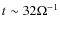 $t\sim32\Omega^{-1}$
