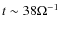 $t\sim38\Omega^{-1}$