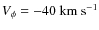 $V_\phi=-40~{\rm km}~{\rm s}^{-1}$