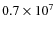 $0.7\times 10^7$