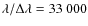 $\lambda / \Delta \lambda = 33~000$