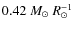 $0.42~M_\odot~R_\odot^{-1}$