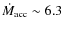 ${\dot M}_{\rm acc} \sim 6.3$